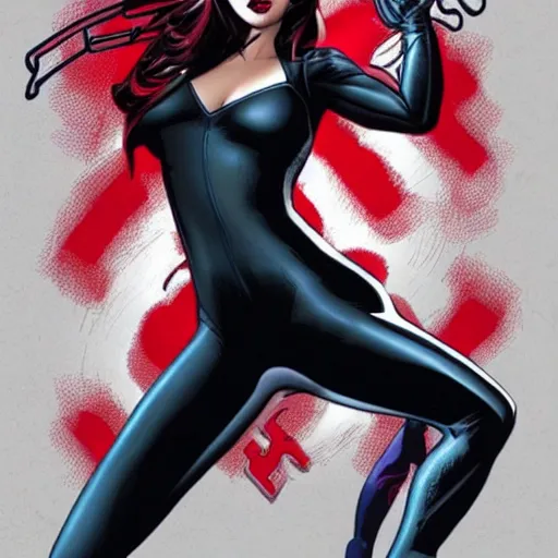 Image similar to Sasha Grey as Marvel's Black Widow