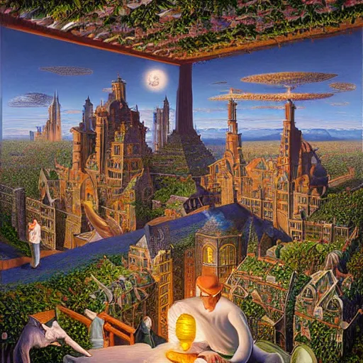 Prompt: art by james christensen, rob gonsalves and tim white