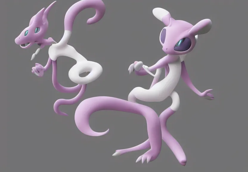 Prompt: mewtwo cgsocitey artstationhq trending