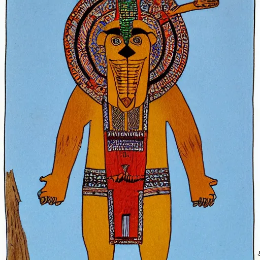 Image similar to monkey wearing pharaonic clothes clothes