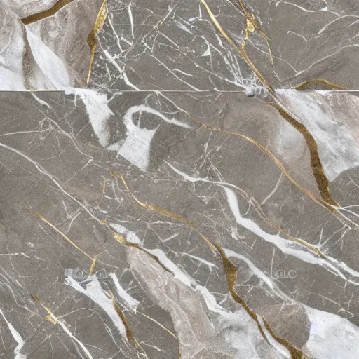 Prompt: calacatta marble texture with gold and purple flakes, tileable high quality 8k game asset