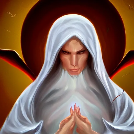 Image similar to angel gabriel possessed by baphomet, digital painting, ultradetailed, artstation, oil painting, ultradetailed, artstation