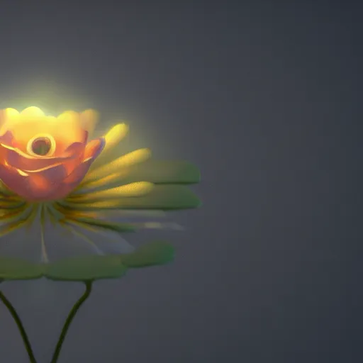 Prompt: Luminescent flower blooming at twilight, cgsociety, r /art, trending on artstation, artstationHD, octane render, highly detailed