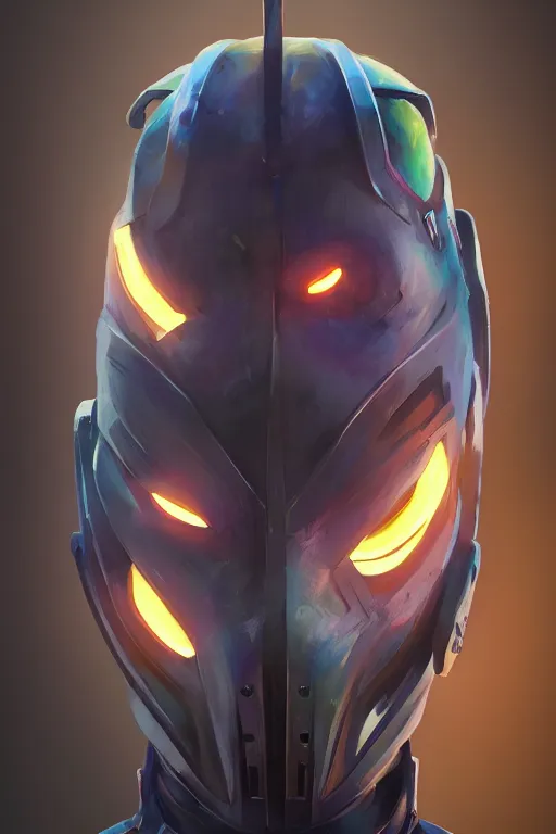 Image similar to epic mask helmet robot ninja portrait stylized as fornite style game design fanart by concept artist gervasio canda, behance hd by jesper ejsing, by rhads, makoto shinkai and lois van baarle, ilya kuvshinov, rossdraws global illumination radiating a glowing aura global illumination ray tracing hdr render in unreal engine 5