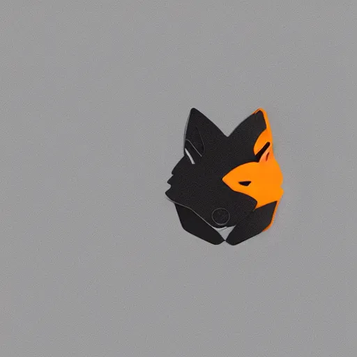 Prompt: minimalist logo design concept of a mischievous fox for a software developer company , 3d render, neon lights