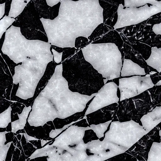 Prompt: detail of a cracked black marble surface, macro photography