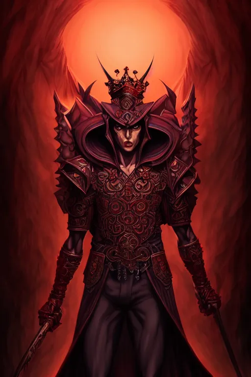 Image similar to full body handsome young demon king man only scenery wallpaper aesthetic, dark saturated colors, demonic, cinematic, powerful, super detailed and intricate, elegant, hyper realistic, by artgerm, by kyoung hwan kim, by ralph mcquarrie, by yoshiyuki tomino