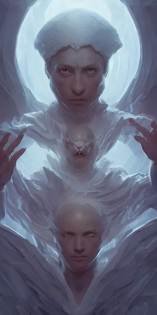 Image similar to symmetry!! portrait if the true face of god, highly detailed, perfect lighting, perfect composition, 4 k, artgerm, derek zabrocki, greg rutkowski