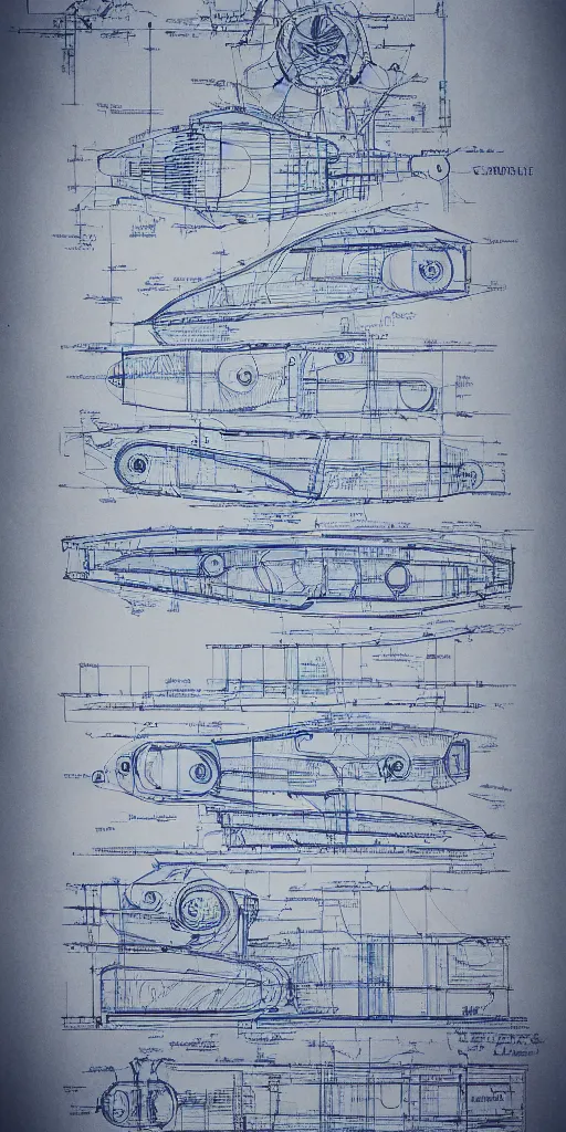 Image similar to blueprint of a spaceship, technical draw, concept art, extreme detail, 3 5 mm, colorful