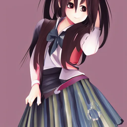 Prompt: a girl with a skirt, art by sakimi chan from pixiv, 8K