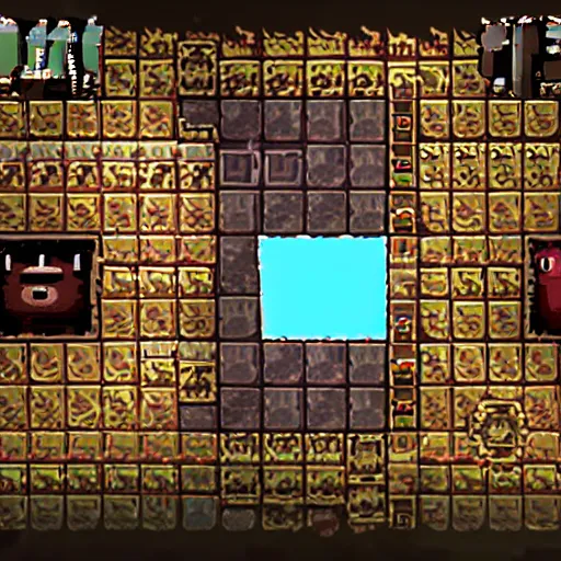 Image similar to screenshot from a game binding of isaac