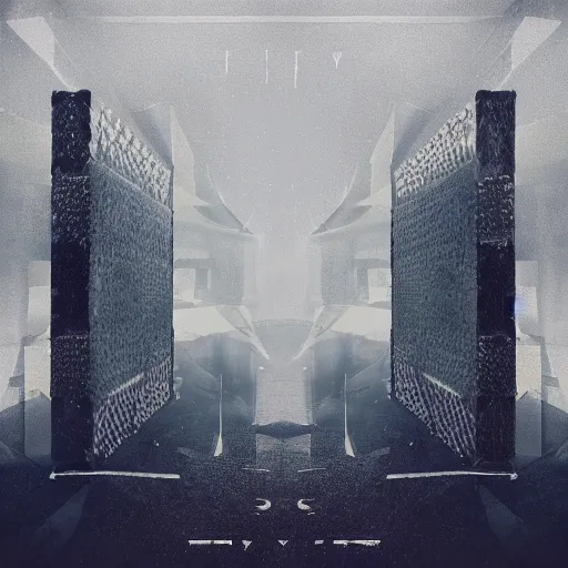 Image similar to abstract, dystopian, allbum cover