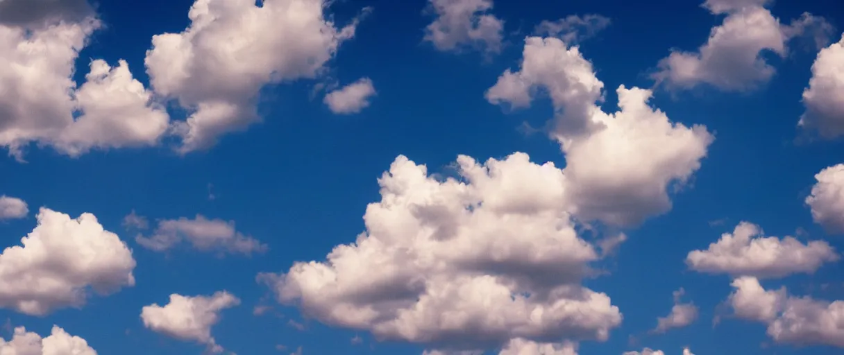 Image similar to realistic soft clouds in the blue sky, hyperrealistic, photograph, 35mm, sharp focus