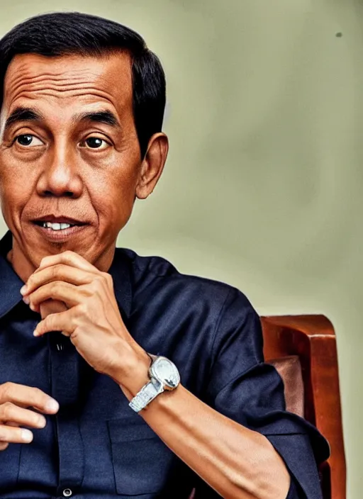 Image similar to A full portrait photo of jokowi in upcoming pixar movie, f/22, 35mm, 2700K, lighting, perfect faces, award winning photography.