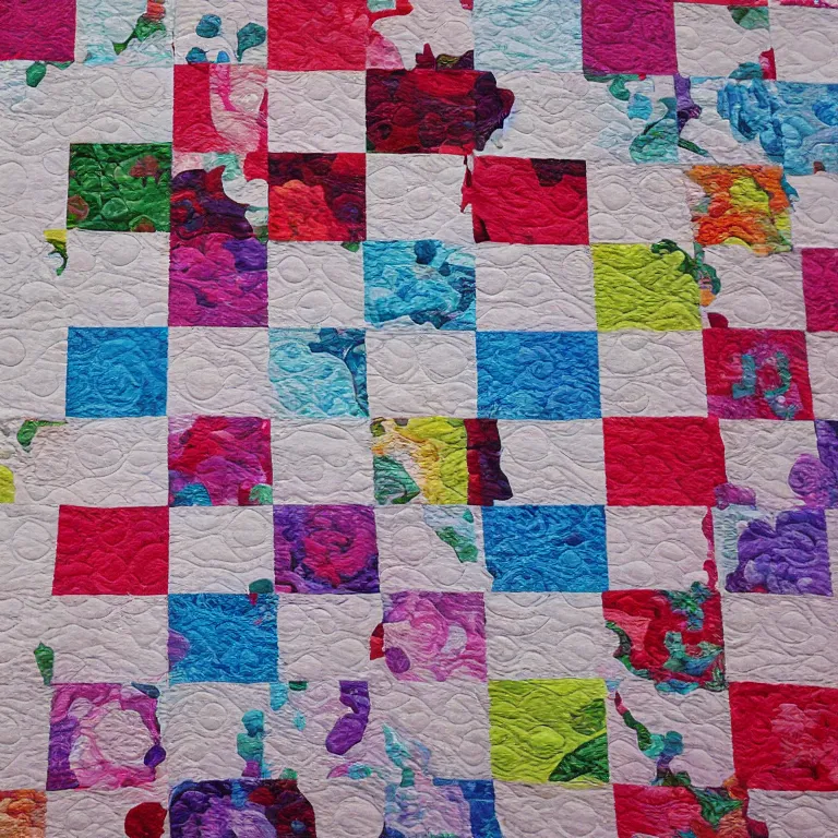 Image similar to abstract rose quilt