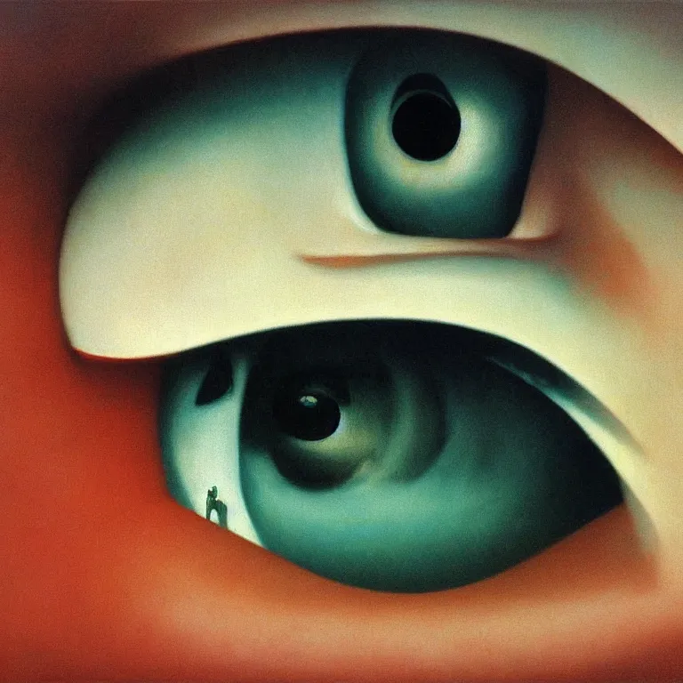 Prompt: closeup eye, Edward Hopper and James Gilleard, Zdzislaw Beksinski, Steven Outram highly detailed