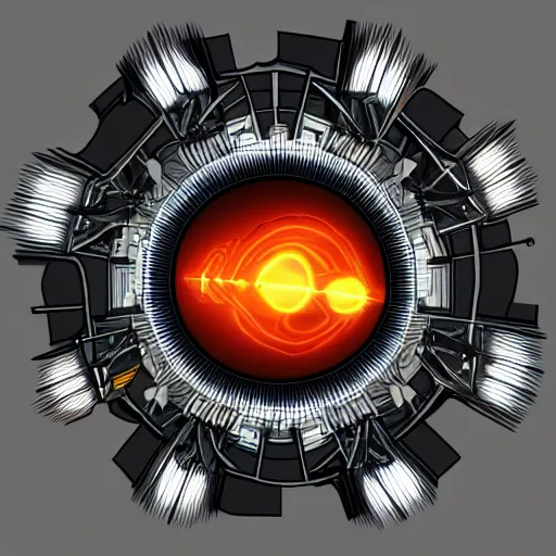 Prompt: nuclear fusion reactor, cartoon style, artstation, highly detailed