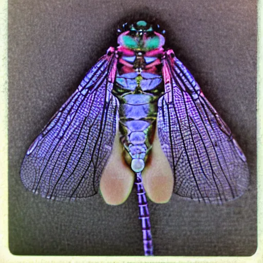 Image similar to house made from dragonfly wings polaroid macro