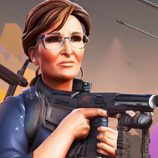 Prompt: a detailed portrait of sarah palin in fortnite, unreal engine 5 rendered, incredibly highly detailed and realistic, 8 k, sharp focus, studio quality