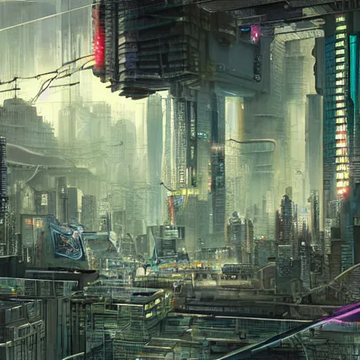 Prompt: cyberpunk dystopia, extremely detailed painting