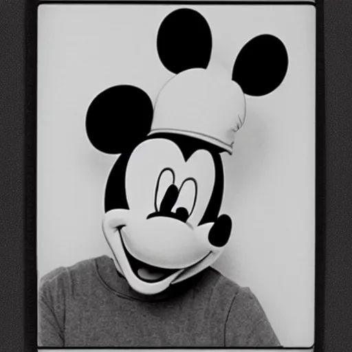 Image similar to mickey mouse, mugshot, professional photo