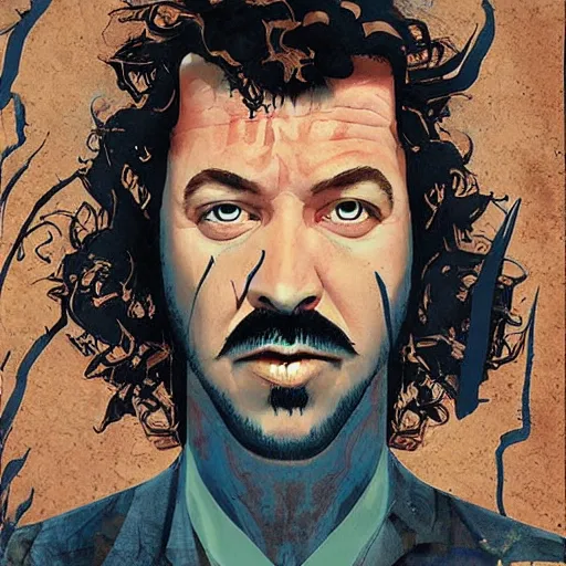 Prompt: you can count on me when it's down to the wire, i'm the sound of sirens to your house on fire, art by danny mcbride. i'll provide the courage that you require, to take that leap of faith, art by knyazev konstantin
