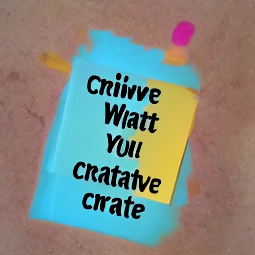 Prompt: creative whatever you want to create