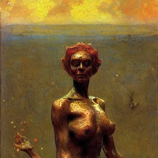 Image similar to alien by ilya repin