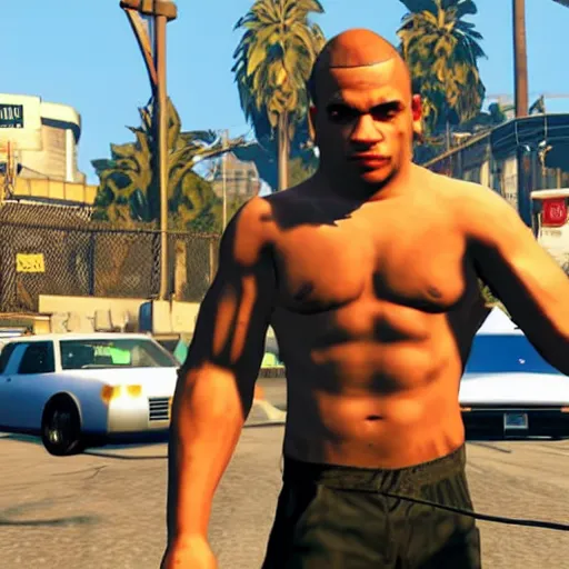 Prompt: tyler 1 in gta v