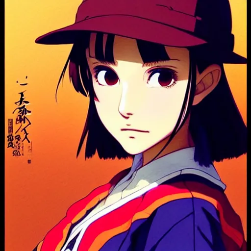 Image similar to a beautiful! boyish! natalie portman alluring gravure! model, wearing japanese school girl outfit with mayan pattern and native style, aztec street fashion, gapmoe yandere grimdark, trending on pixiv fanbox, painted by greg rutkowski makoto shinkai takashi takeuchi studio ghibli, akihiko yoshida