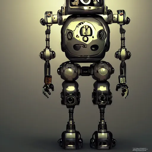 Image similar to robot made of padlocks, cgsociety, artstation