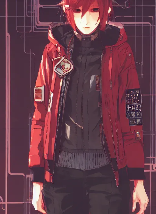 Image similar to character portrait cyberpunk female wearing jacket in Tokyo, hidari, color page, tankoban, 4K, tone mapping, Akihiko Yoshida.