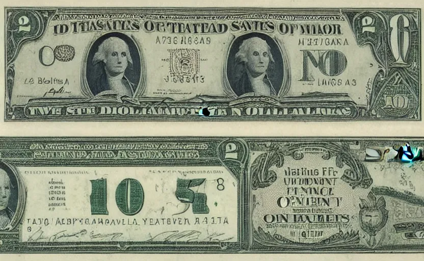 Prompt: rectangular photograph of two dollar u. s. currency note