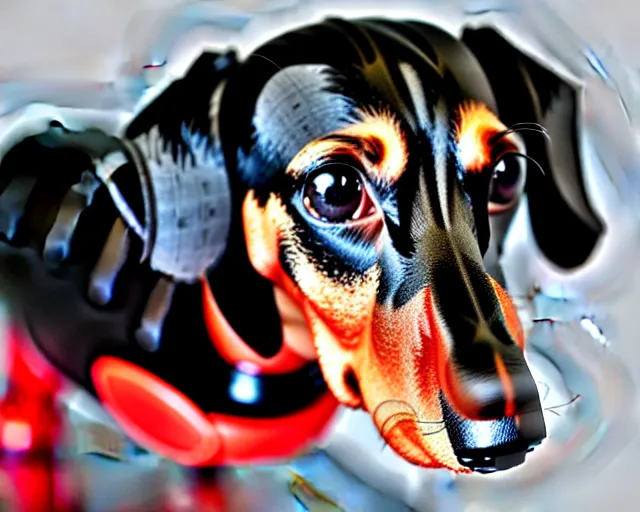 Image similar to dachshund robot, 4 k