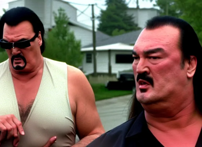 Image similar to steven seagal as julian in a still from the tv show trailer park boys (2001)