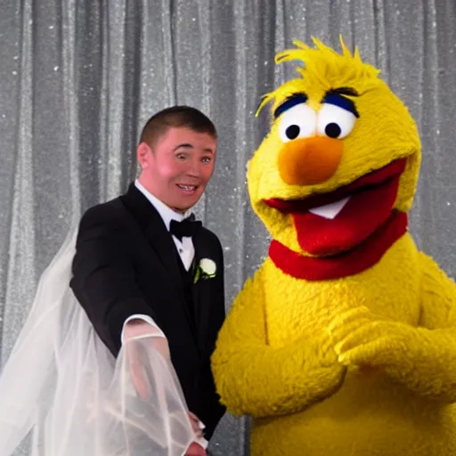 Image similar to Ernie and Bert getting married