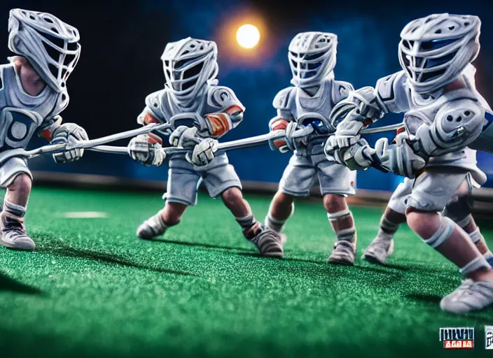 Image similar to photo of the lacrosse team, playing intergalactic championship versus chitauri. Highly detailed 8k. Intricate. Sony a7r iv 55mm. Award winning.