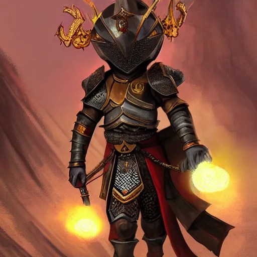 Image similar to a young black boy dressed like a moorish knight in gold armor and a crown with a ruby, charging through a dragons lair, Apex Legends character digital illustration portrait design, by adi granov, dramatic lighting, wide angle dynamic action shot