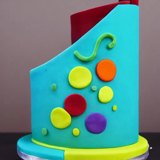 Image similar to minimalist cake colorful