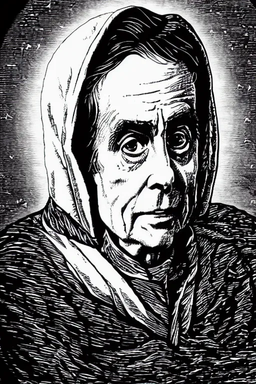 Prompt: A copper engraving of carl sagan wearing jedi robes, wise, dignified, HD, 4k, 8k, incredibly detailed, intricate, masterpiece,