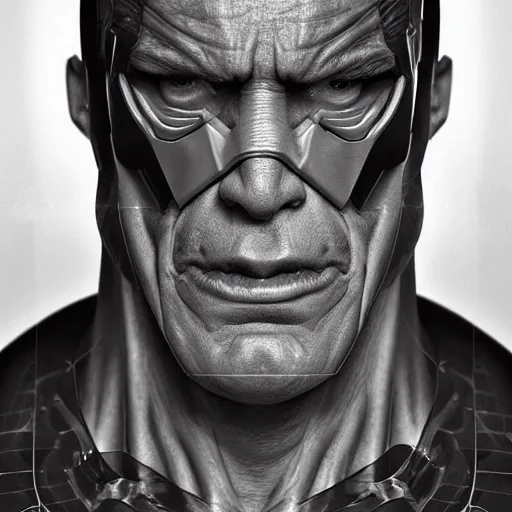 Image similar to Omni-Man in real life, portrait, photograph, realistic, hyperrealistic, highly detailed, very detailed, extremely detailed, detailed, digital art, trending on artstation