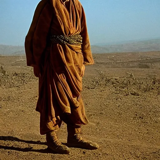 Image similar to Kurdish shepherd wearing Kurdish clothes in a movie directed by Christopher Nolan, movie still frame, promotional image, imax 70 mm footage