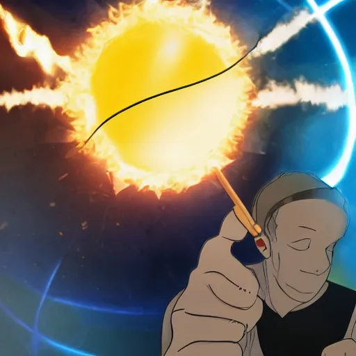 Prompt: highly detailed and realistic photo of laurens lindeman creating a rasengan made out of coronavirus