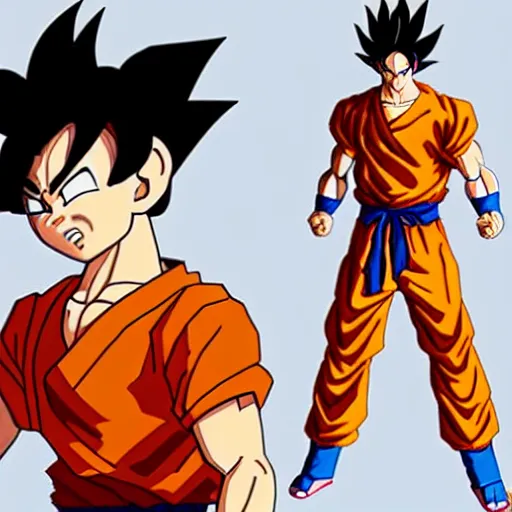 Image similar to son goku if he was a real person, realistic, studio photo