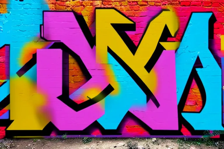 Prompt: graffiti max chroma 3 d typography in the style of marcelo schultz