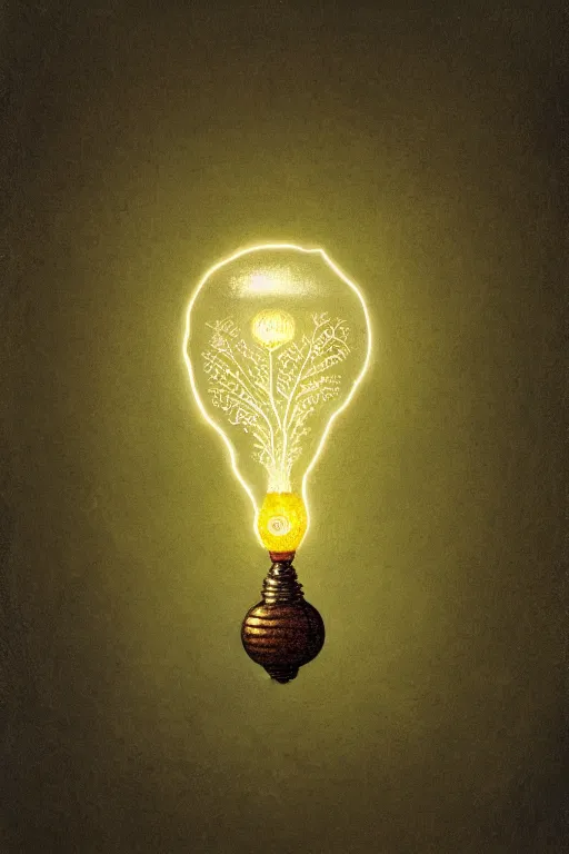 Prompt: painting of a fairy inside an upside down light bulb, kintsugi, modern fine art, fractal, intricate, elegant, highly detailed, digital photography, subsurface scattering, by wes anderson and basquiat and greg rutkowski,