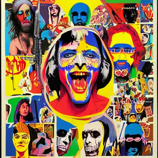 Image similar to taliban punk and rock and roll. pop art style images. symmetrical anatomy. ornate. without duplication of images. digital painting. confident posse. concept art. beautiful detailed. artstation.. sharp focus. ilustration art by mel ramos and peter blake and ed ruscha and peter max and takashi murakami