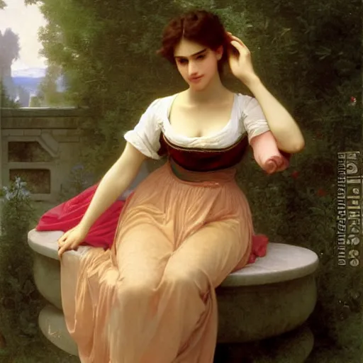 Image similar to princess peach angry by William-Adolphe Bouguereau