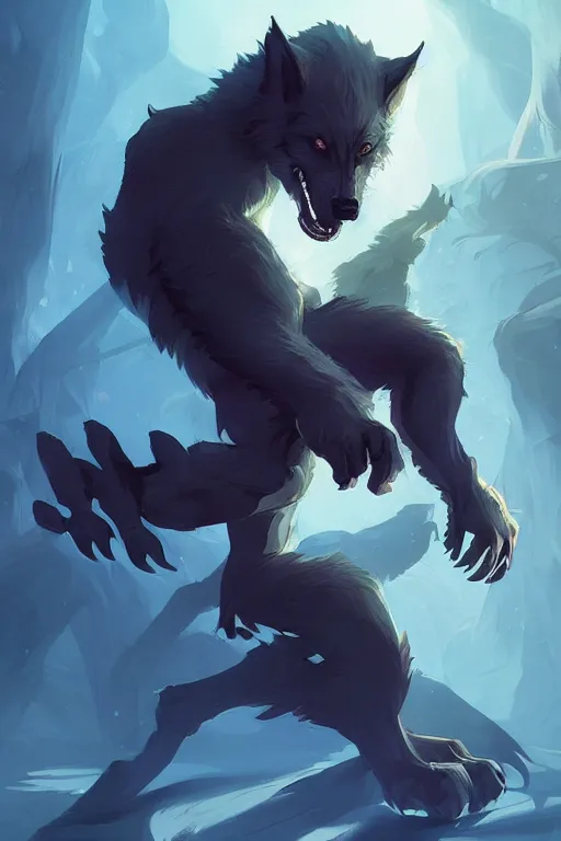 Prompt: werewolf Video game icon design , 2d game fanart behance hd by Jesper Ejsing, by RHADS, Makoto Shinkai and Lois van baarle, ilya kuvshinov, rossdraws global illumination