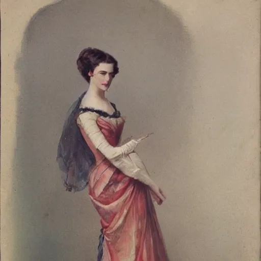 Image similar to beautiful woman in dress, by armitage arnold